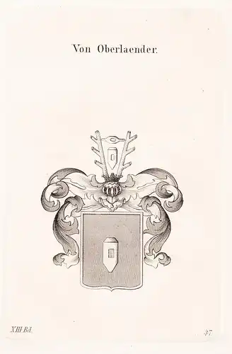 Von Oberlaender - Oberländer Wappen coat of arms