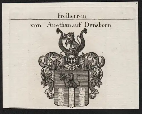 Freiherren von Anethan auf Densborn - Wappen coat of arms