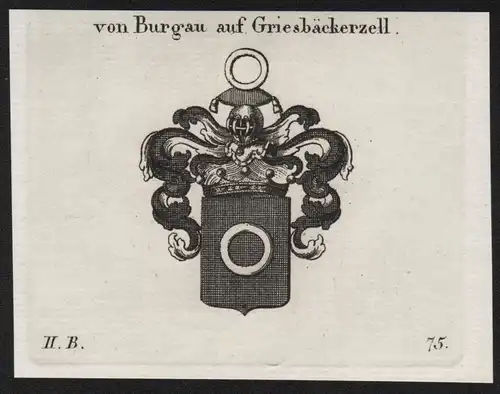 Von Burgau auf Griesbäckerzell - Wappen coat of arms