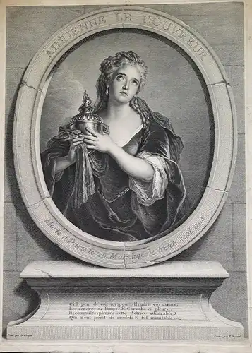 Adrienne le Couvreur - Adrienne Lecouvreur (1692-1730) actress comedienne Schauspielerin Paris Portrait