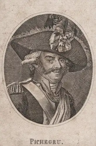 Pichegru - Jean-Charles Pichegru (1761-1804) General Revolution Francaise Portrait