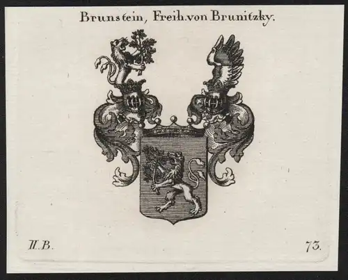 Brunstein,Freih. von Brunitzky - Wappen coat of arms