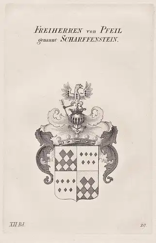 Freiherren von Pfeil, genannt Scharffenstein - Wappen coat of arms