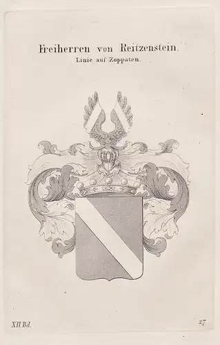 Freiherren von Reitzenstein, Linie auf Zoppaten - Wappen coat of arms