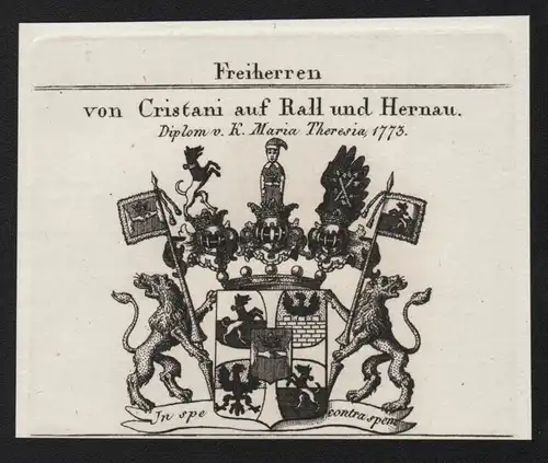 Freiherren von Cristani auf Rall und Hernau - Wappen coat of arms