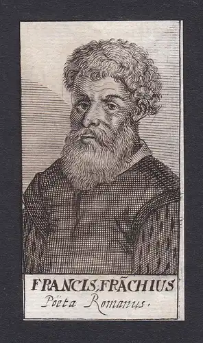 Francis Franchius - Francesco Franchini poet poeta Portrait Kupferstich  stampa incisione acquaforte