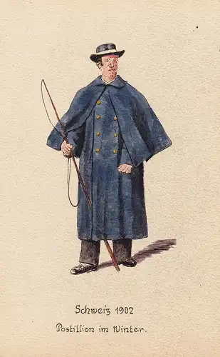 Schweiz 1902 Postillion im Winter - Post poste  Uniform Postuniform