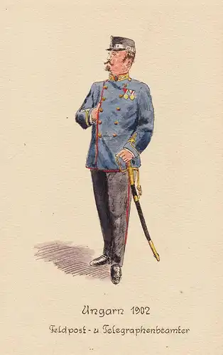 Ungarn 1902 Feldpost - u.Telegraphenbeamter - Post poste  Uniform Postuniform