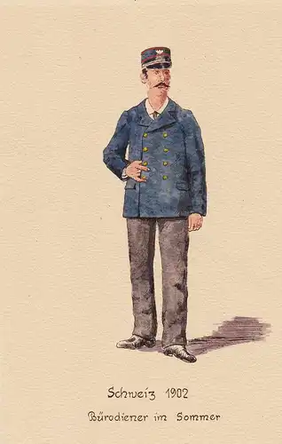 Schweiz 1902 Bürodiener im Sommer - Post poste  Uniform Postuniform