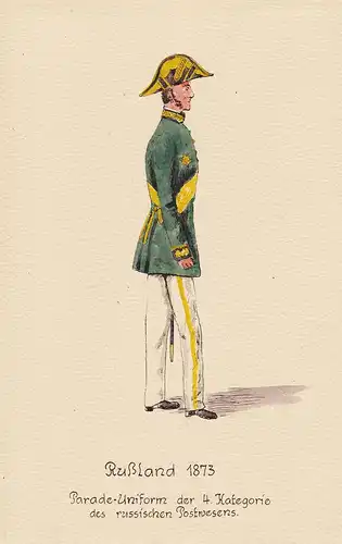 Rußland 1873 Parade-Uniform der 4. Kategorie des russischen Postwesens - Post poste  Uniform Postuniform