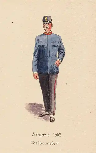 Ungarn 1902 Postbeamter - Post poste  Uniform Postuniform