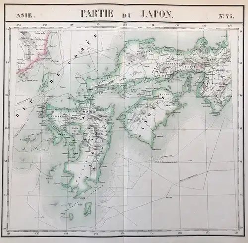 Partie du Japon. No. 75. - Japan Asia Asien Karte map