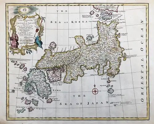 A New and Accurate Map of the Empire of Japan Laid down from the Memoirs of the Portuguese... - Japan Japon Ko
