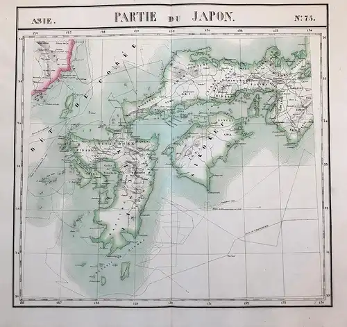Partie du Japon. No. 75 - Japan Asia Asien Karte map