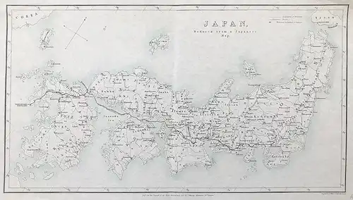 Japan. Reduced from a Japanese Map. - Japan Asia Asien Karte map
