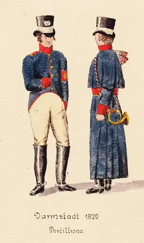 Darmstadt 1820 Postillione - Post poste  Uniform Postuniform