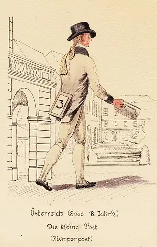 Österreich (Ende 18. Jahrh.) Die kleine Post ( Klapperpost) - Post poste  Uniform Postuniform