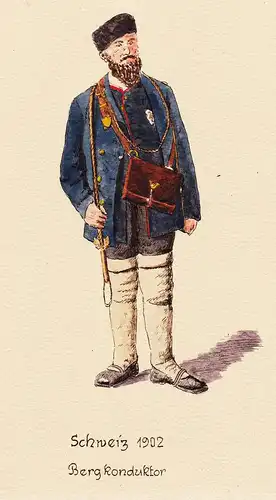 Schweiz 1902 Bergkonduktor - Post poste  Uniform Postuniform