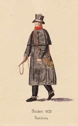 Baden 1820 Postillion - Post poste  Uniform Postuniform
