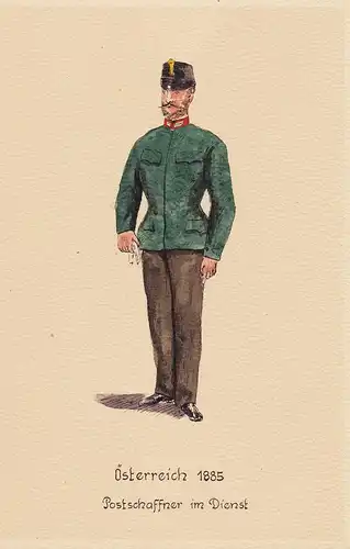 Österreich 1885 Postschaffner in Dienst - Post poste  Uniform Postuniform