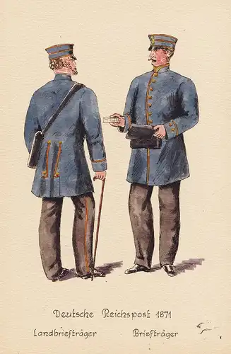 Deutsche Reichspost 1871 Landbriefträger Briefträger - Post poste  Uniform Postuniform