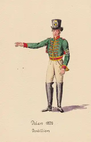 Polen 1820 Postillion - Post poste  Uniform Postuniform