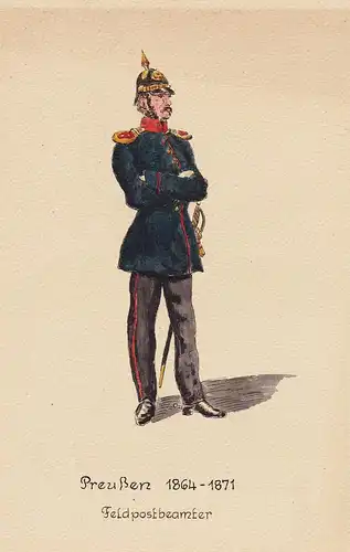 Preußen 1864-1871 Feldpostbeamter - Post poste  Uniform Postuniform