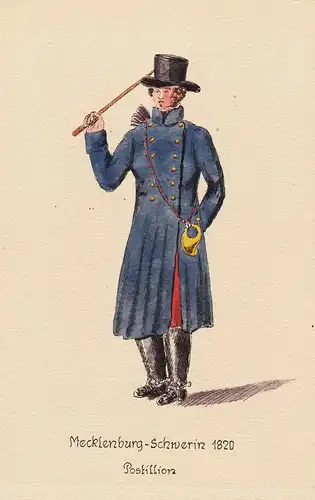 Mecklenburg-Schwerin 1820 Postillion - Post poste  Uniform Postuniform