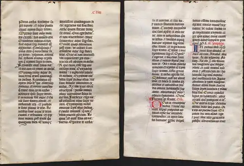 Missal Missale manuscript manuscrit Handschrift - (Blatt / leaf CVIII)