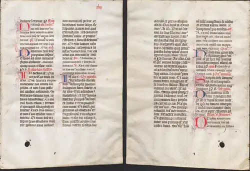Missal Missale manuscript manuscrit Handschrift - (Blatt / leaf XLIII)