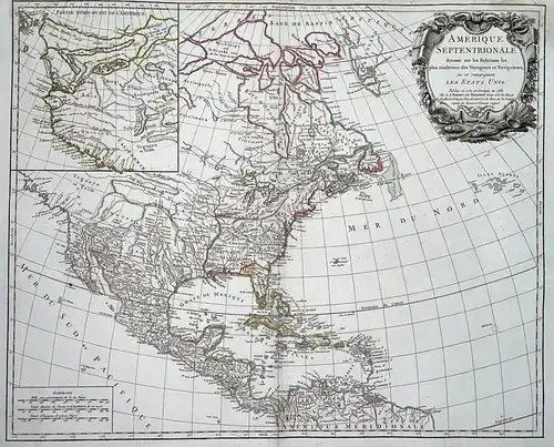 Amerique Septentrionale - North America United States Karte map