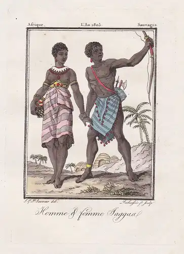 Homme & Femme Jaggaa - Jaga Congo Kongo Africa Afrika Tracht Trachten costume