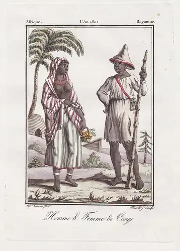 Homme & Femme de Congo - Kongo Tracht Trachten costume