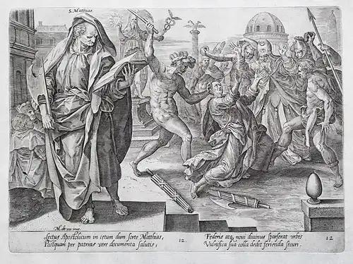 Lectus Apostolicum in cetum dum sorte Matthias... - The Martyrdom of St. Matthias / Bible Bibel