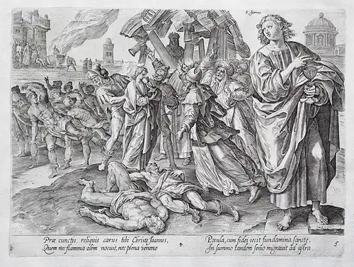 Prae cunctis reliquis carus tibi Christe Joannes... - The Martyrdom of St. John / St. John drinks the poison c
