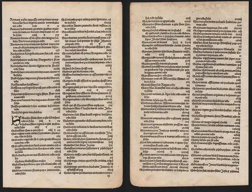(15) - Inkunabel Incunable / Register Liber Chronicarum / Weltchronik