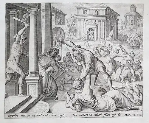 Infantes matrum iugulantur ab ubere rati... - The massacre of the Innocents Massaker murder Joseph leading the