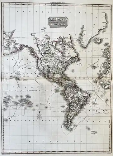 The World on Mercators Projection - World Map Weltkarte Mappemonde Karte map