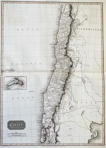 Chili  - Chile Chili South America Südamerika Karte map