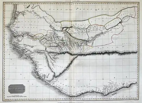 Western Africa - Westafrika Guinea Ghana Sierra Leone Togo Karte map