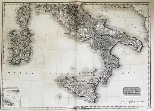 Southern Italy - Italia Sicilia Sicily Sardegna Napoli Corse Corsica Karte map