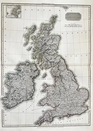 British Isles - British Isles Großbritannien Great Britain United Kingdom Karte map