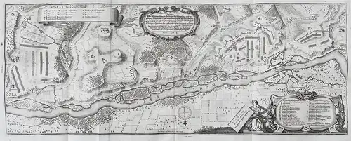 Eigentlicher Grundriss und Situation der Allyrten Armeen Feldlager bey Dingelfing - Dingolfing Isar Schlacht B