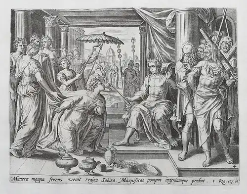 Munera magna ferens venit regina Saboea... - Queen Sheba and Solomon