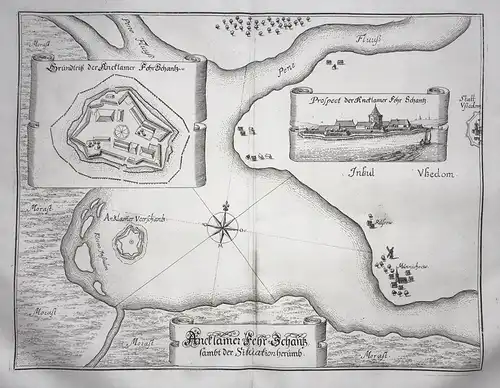 Ancklamer Fehr Schantz sambt der Situation herumb - Anklam   Plan Karte map