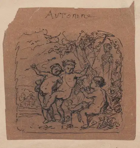 Automne - Autumn Herbst automne allegory Allegorie children Cupid enfants dessin