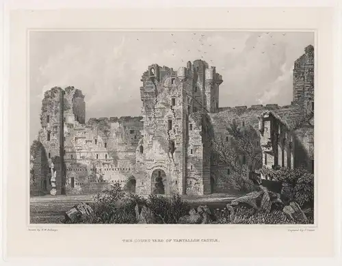 The Courtyard of Tantallon Castle - ruins Burgruine Ruinen Schloss Scotland Schottland Ansicht view