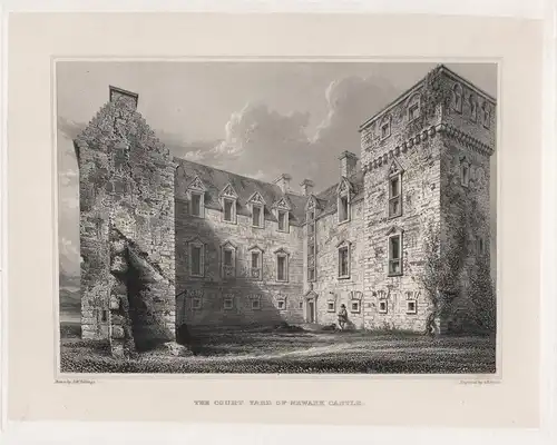 The Court Yard of Newark Castle - Newark Castle Nottinghamshire Scotland Schottland Ansicht view