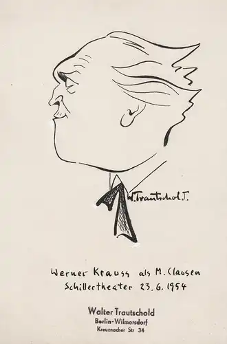 Werner Krauß - Werner Krauß (1884-1959) Film cinema Schauspieler actor Portrait