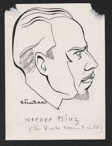 Werner Hinz - Werner Hinz (1903-1985) / Im Film Der Vierte kommt nicht aus dem Jahre 1939 / Film cinema Schaus